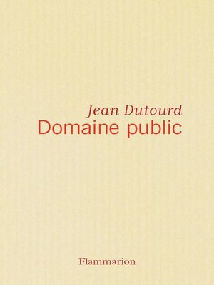 cover image of Domaine public